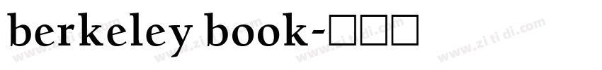 berkeley book字体转换